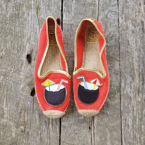 Tory Burch Shoes - Tory Burch Coco Samba Summer Gold Espadrille